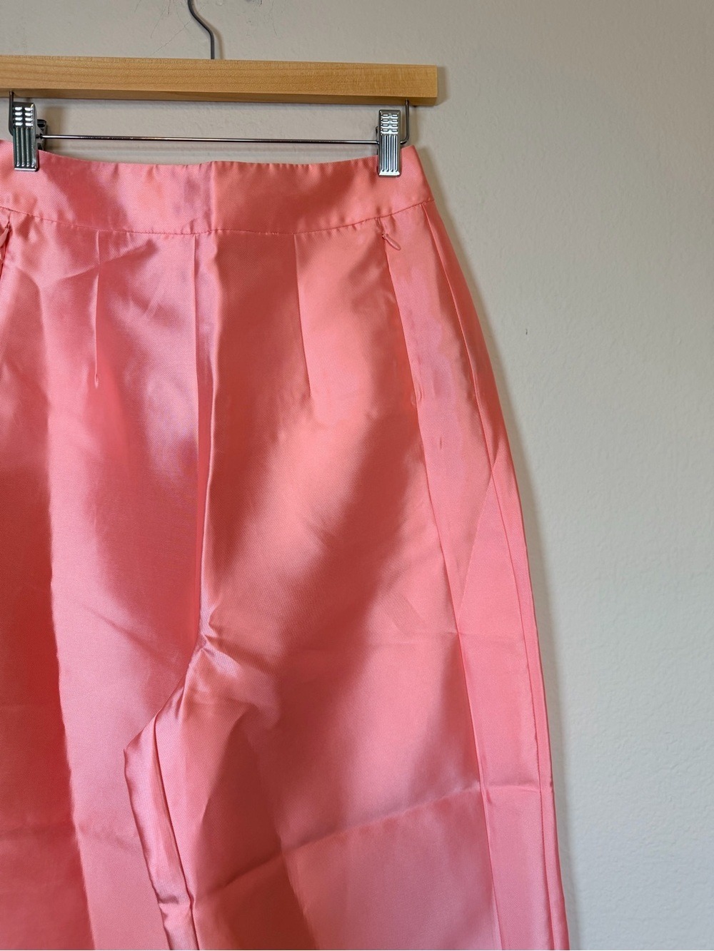 Andrea Iyamah Vasi Pant Peach Satin Wide Leg High Rise Small US 6 - Picture 6 of 8